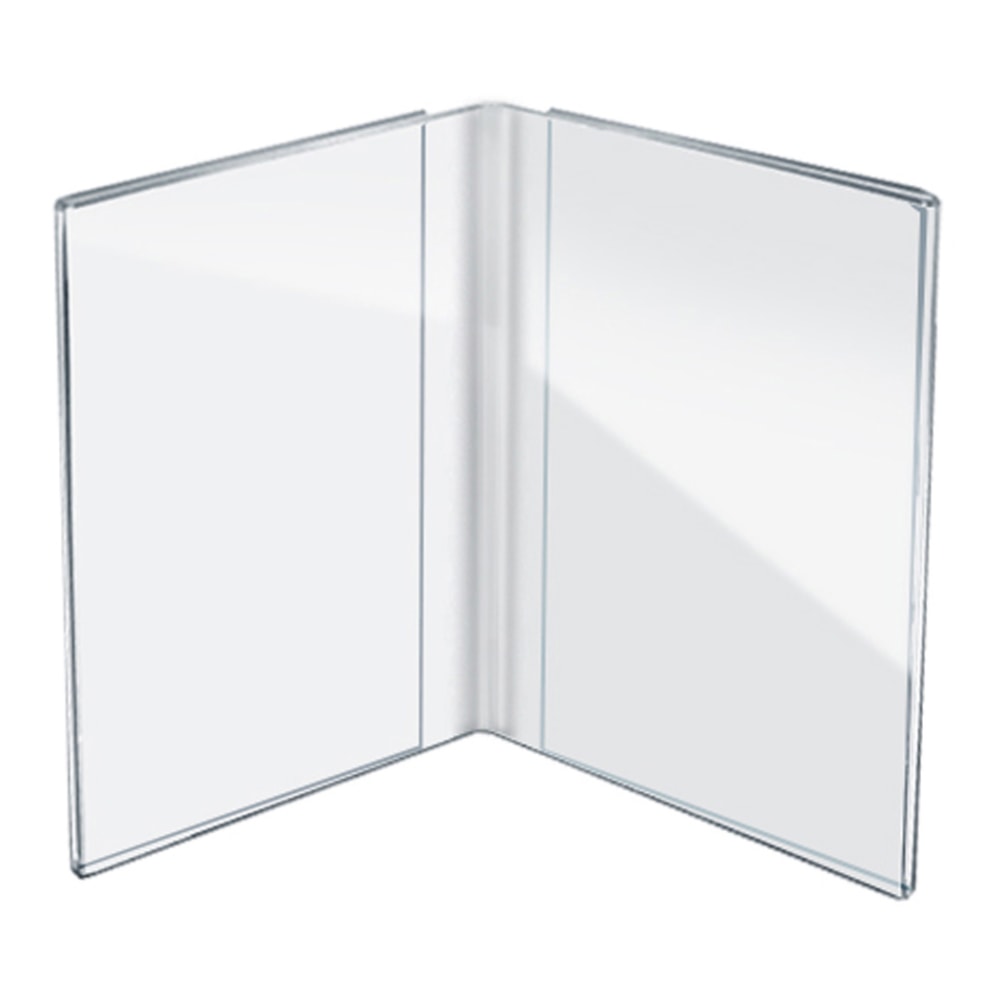 Azar Displays Acrylic Dual Photo Frames, 7inH x 5inW x 1/4inD, Clear, Pack Of 10 Frames MPN:107722
