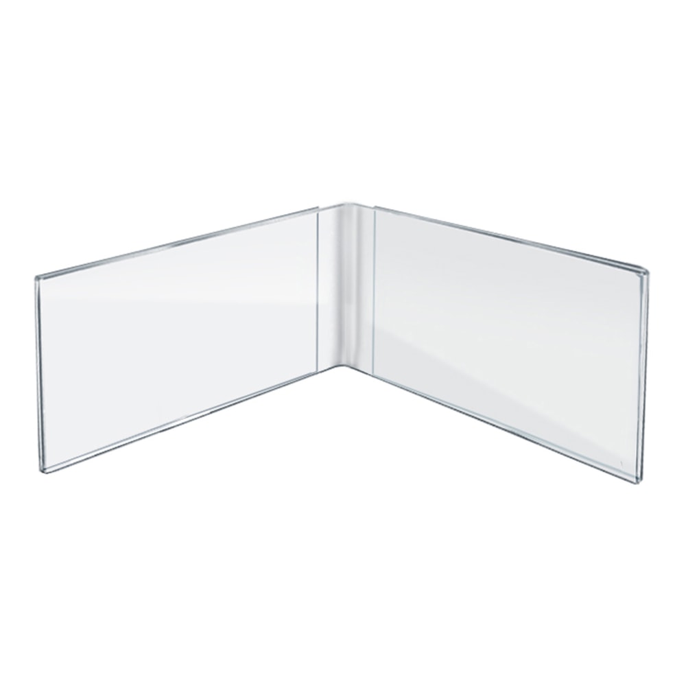 Azar Displays Acrylic Dual Photo Frames, 4inW x 6inH x 1/4inD, Clear, Pack Of 10 Frames MPN:107726