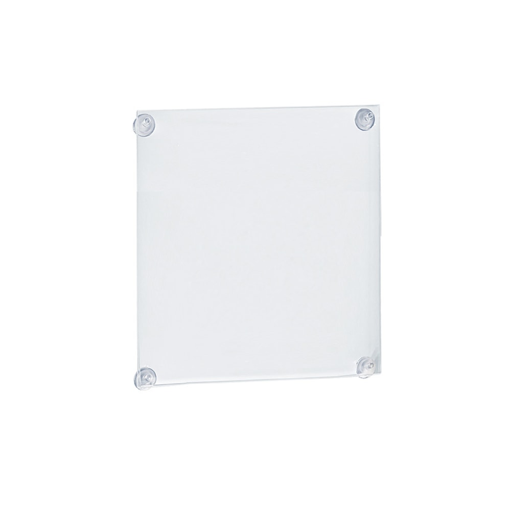 Azar Displays Clear Acrylic Window/Door Sign Holder Frame with Suction Cups, 11inW x 17inH, Clear, Pack Of 2 MPN:106608
