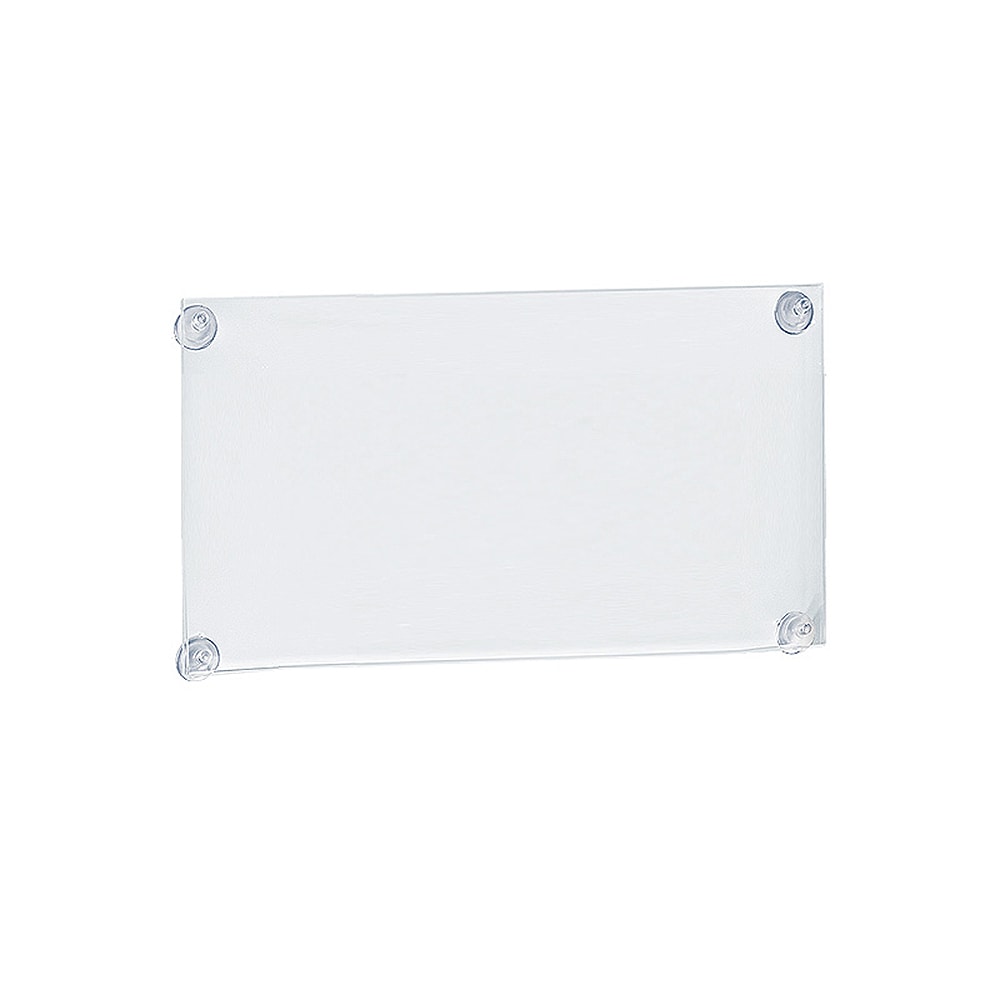 Azar Displays Clear Acrylic Window/Door Sign Holder Frame with Suction Cups 17ft