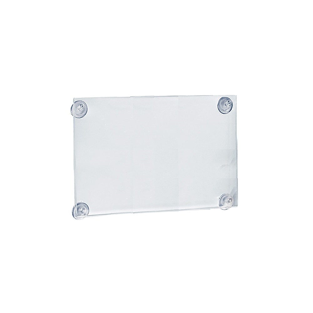 Azar Displays Vertical/Horizontal Sign Frames With Suction Cups, 11in x 14in, Clear, Pack Of 2 MPN:106611