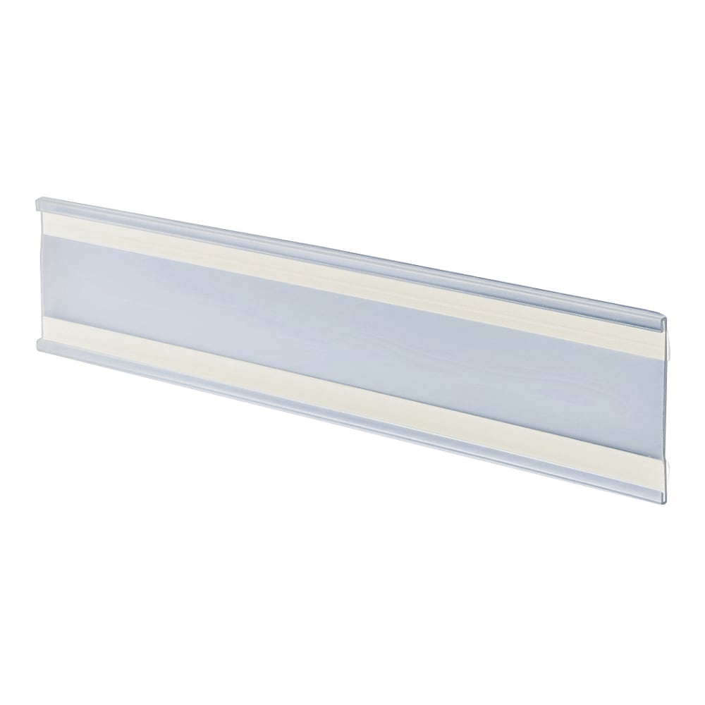 Azar Displays Plastic Adhesive-Back Name Plates, 3in x 11in, Clear, Pack Of 10 Name Plates MPN:199612
