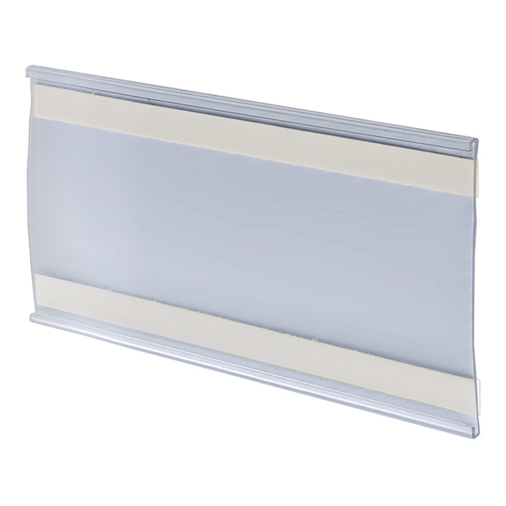 Azar Displays Plastic Adhesive-Back C-Channel Name Plates, 4in x 6in, Clear, Pack Of 10 Name Plates MPN:199613