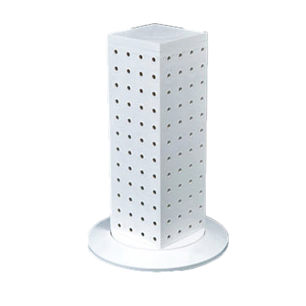 Azar Displays 4-Sided Pegboard Counter Display, 12inH x 4inW x 4inD, White MPN:700220-WHT
