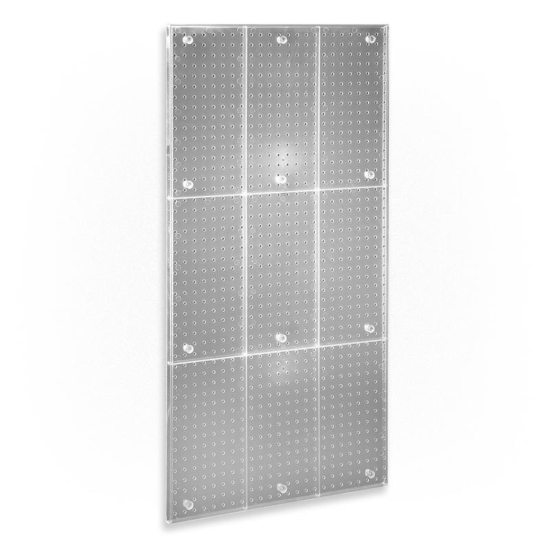 Azar Displays Pegboard Wall Panel, 24in x 48in, Clear MPN:700248-CLR