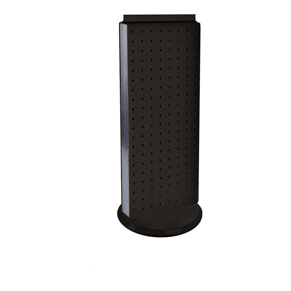 Azar Displays Revolving Pegboard Counter Display, 20-5/8inH x 8inW x 9inD, Black MPN:700508-BLK