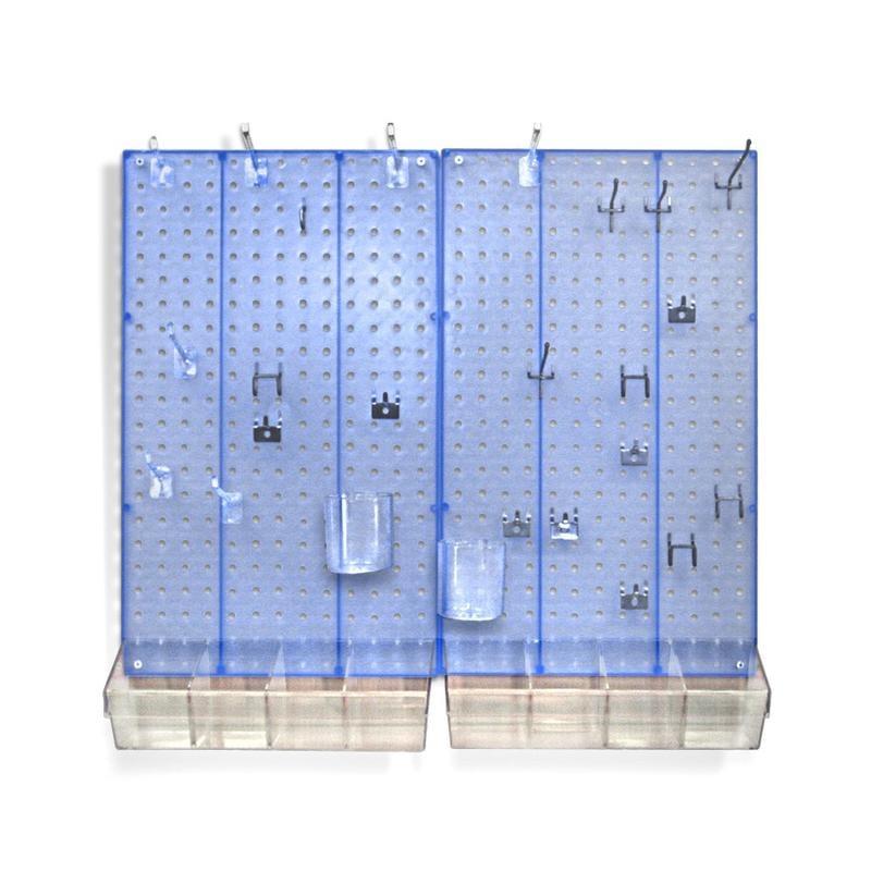 Azar Displays 70-Piece Pegboard Organizer Kit, Blue MPN:900945-BLU