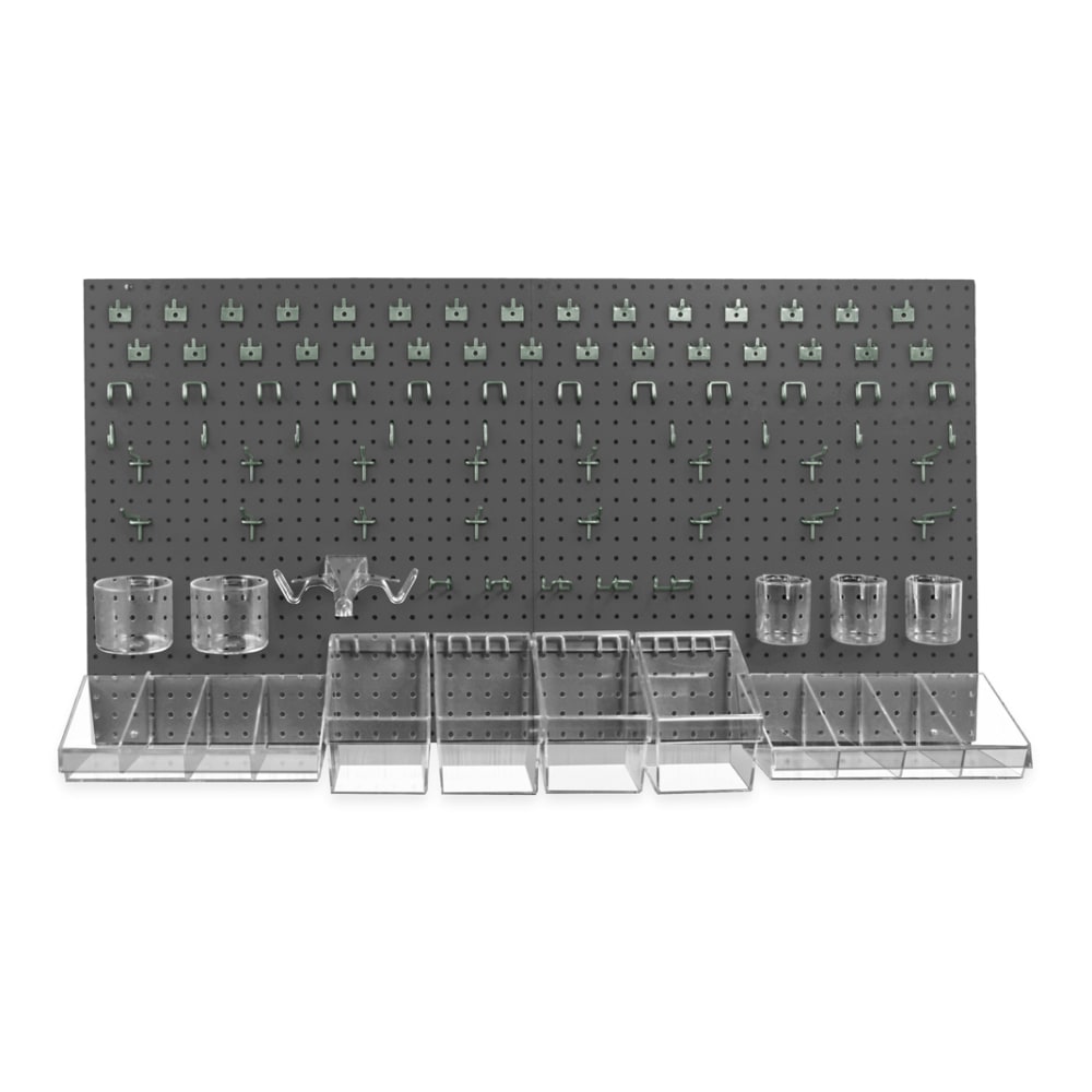 Azar Displays 125-Piece Pegboard Organizer Kit, 24in x 48in, Black MPN:900988-BLK