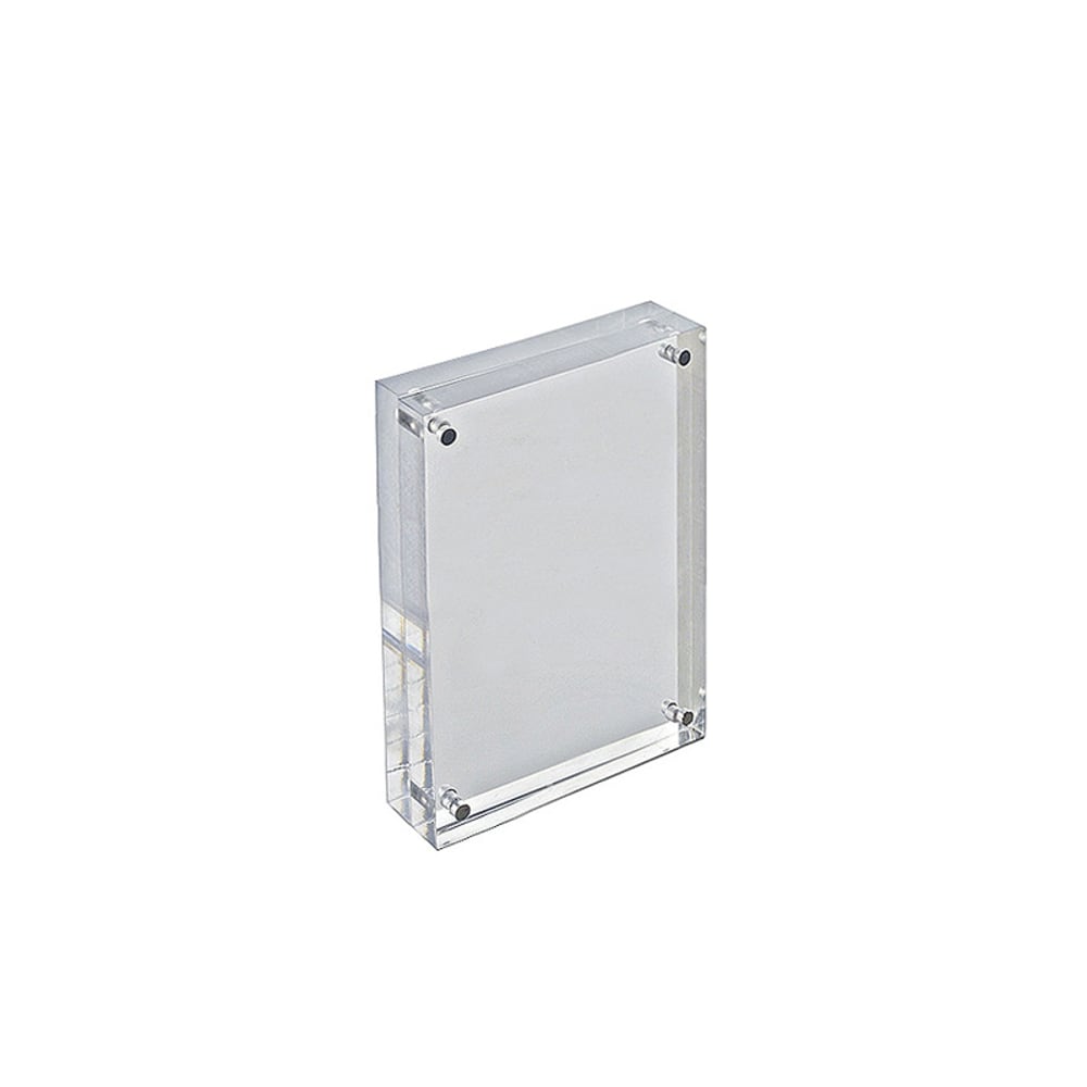Azar Displays Acrylic Vertical/Horizontal Block Frame, 4in x 6in, Clear MPN:104433
