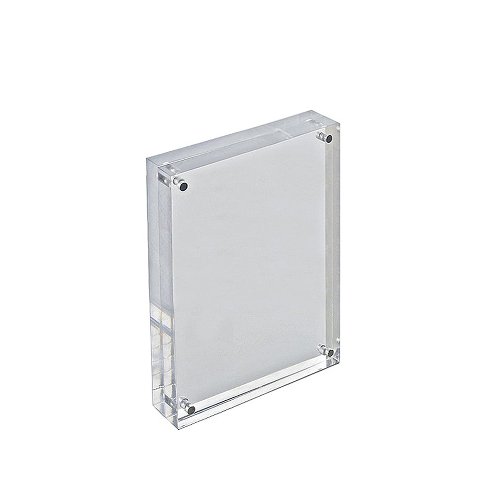 Azar Displays Acrylic Vertical/Horizontal Block Frame, 5in x 7in, Clear MPN:104434