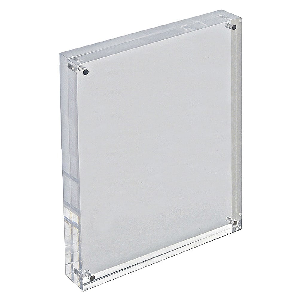 Azar Displays Acrylic Vertical/Horizontal Block Frame, 8 1/2in x 11in, Clear MPN:104436