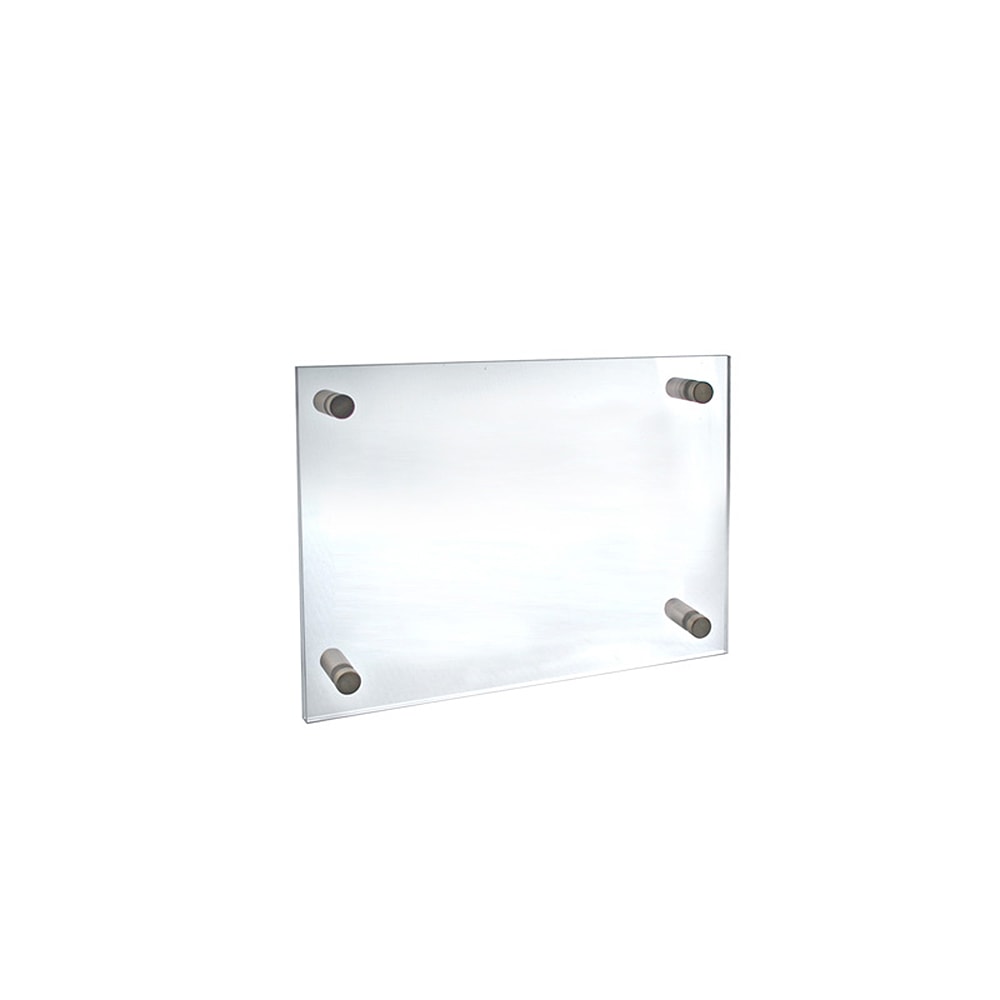 Azar Displays Graphic-Size Acrylic Vertical/Horizontal Standoff Sign Holder, 8 1/2in x 5 1/2in, Clear MPN:105511