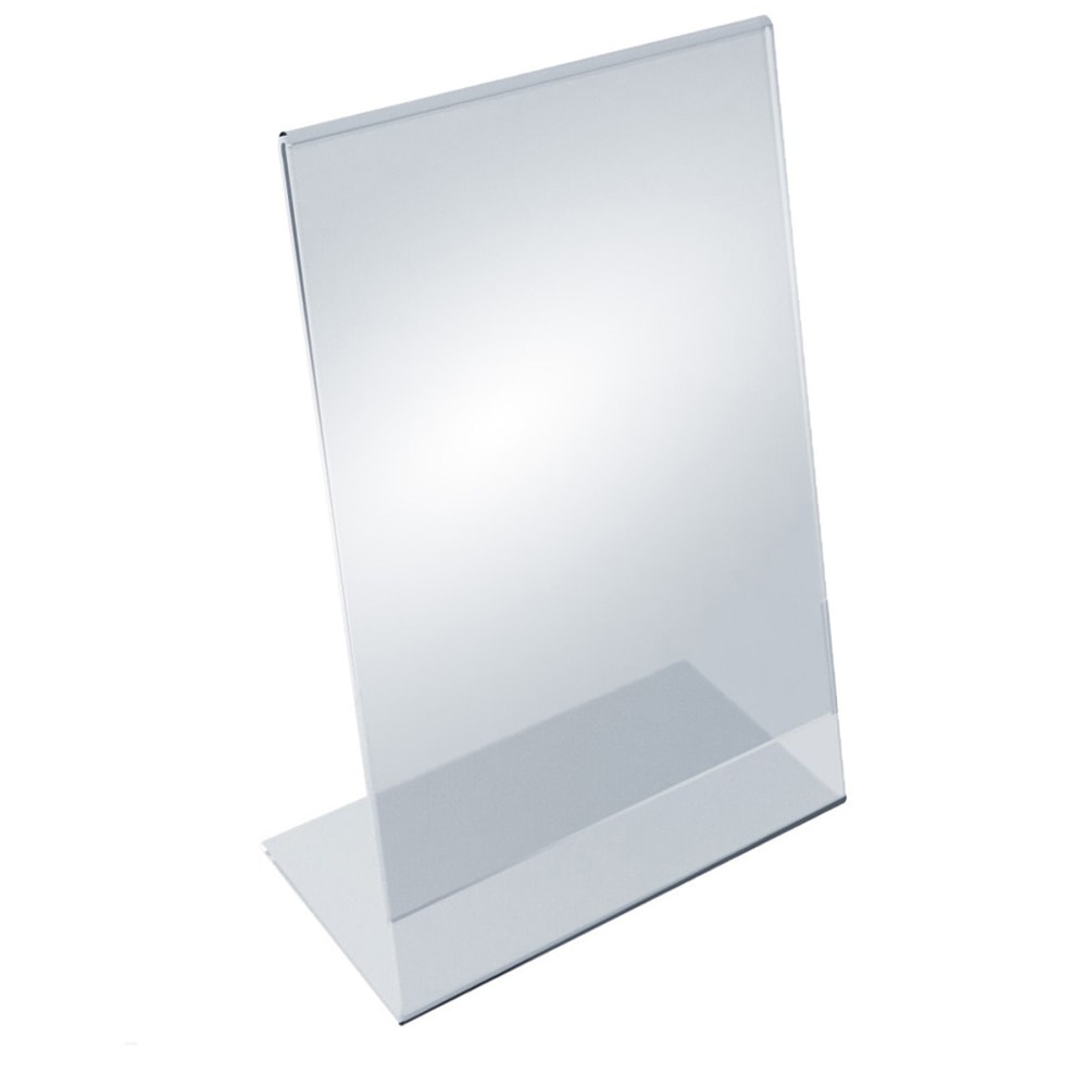 Azar Displays Acrylic L-Shaped Sign Holders, 14in x 8 1/2in, Clear, Pack Of 10 MPN:112706