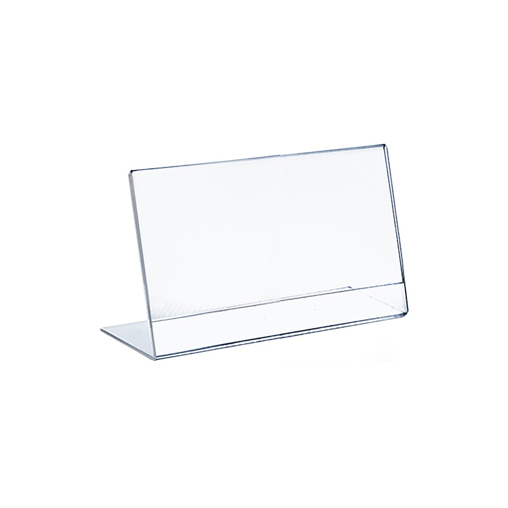 Azar Displays Acrylic L-Shaped Sign Holders, 8 1/2in x 11in, Clear, Pack Of 10 MPN:112715