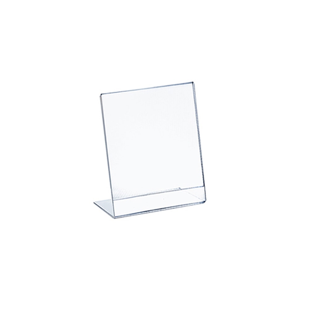 Azar Displays Acrylic L-Shaped Sign Holders, 4in x 6in, Clear, Pack Of 10 MPN:112726