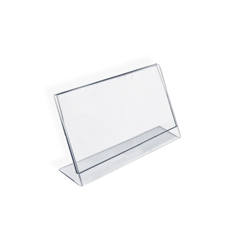 Azar Displays Acrylic L-Shaped Sign Holders, 6in x 4in, Clear, Pack Of 10 MPN:112727