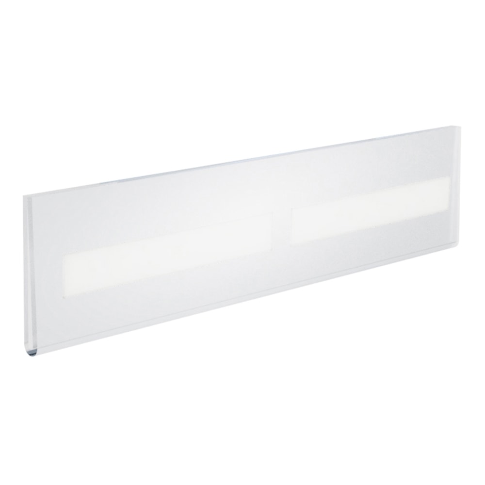 Azar Displays Acrylic U-Frame Nameplate Sign Holders, 2-1/2inH x 11-1/2inW x 3/16inD, Clear, Pack Of 10 Sign Holders MPN:122011