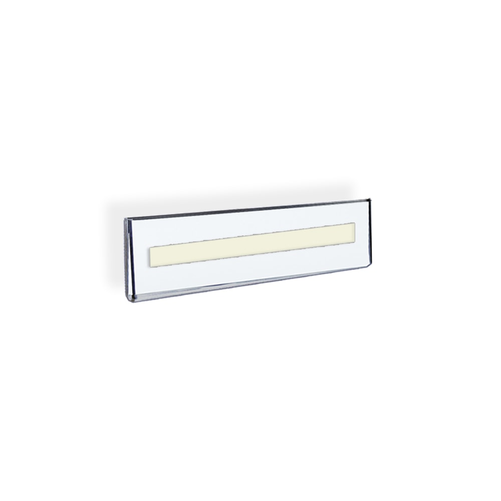 Azar Displays Acrylic Sign Holders With Adhesive Tape, 2 1/2in x 8 1/2in, Clear, Pack Of 10 MPN:122018