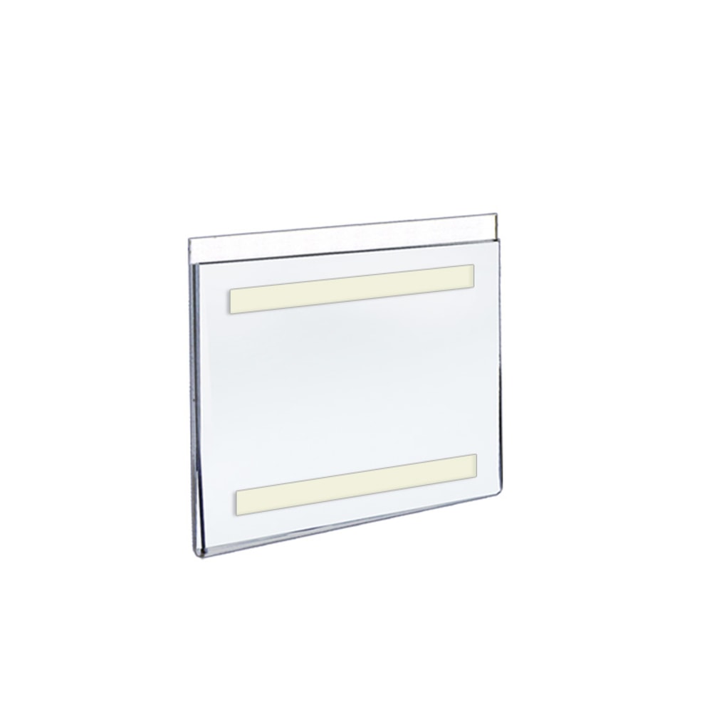 Azar Displays Acrylic Sign Holders With Adhesive Tape, 5 1/2in x 5 1/2in, Clear, Pack Of 10 MPN:122029