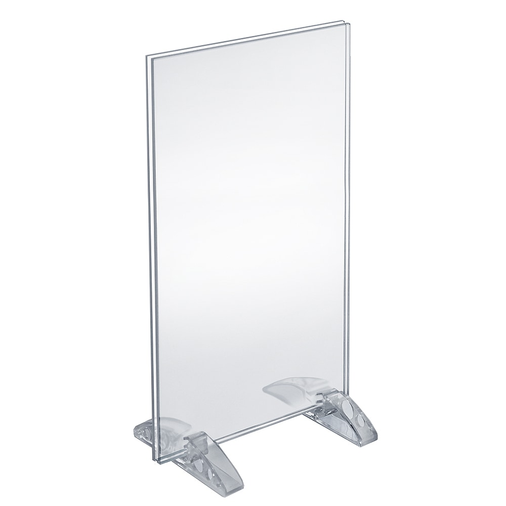 Azar Displays Dual-Stand Acrylic Vertical/Horizontal Sign Holders, 8 1/2in x 14in, Clear, Pack Of 10 MPN:132706