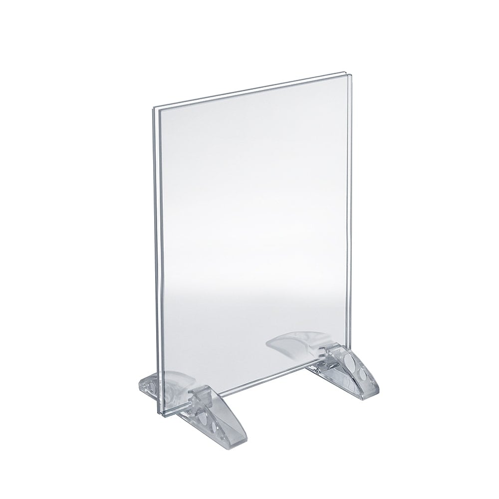 Azar Displays Dual-Stand Acrylic Vertical/Horizontal Sign Holders, 8 1/2in x 11in, Clear, Pack Of 10 MPN:132714