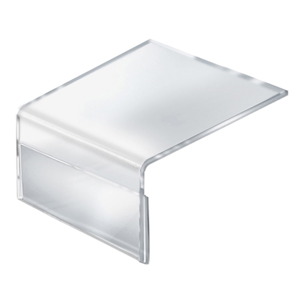 Azar Displays Acrylic Shelf Sign Holders, 3-1/2inH x 5-1/2inW x 8inD, Clear, Pack Of 10 Holders MPN:142701