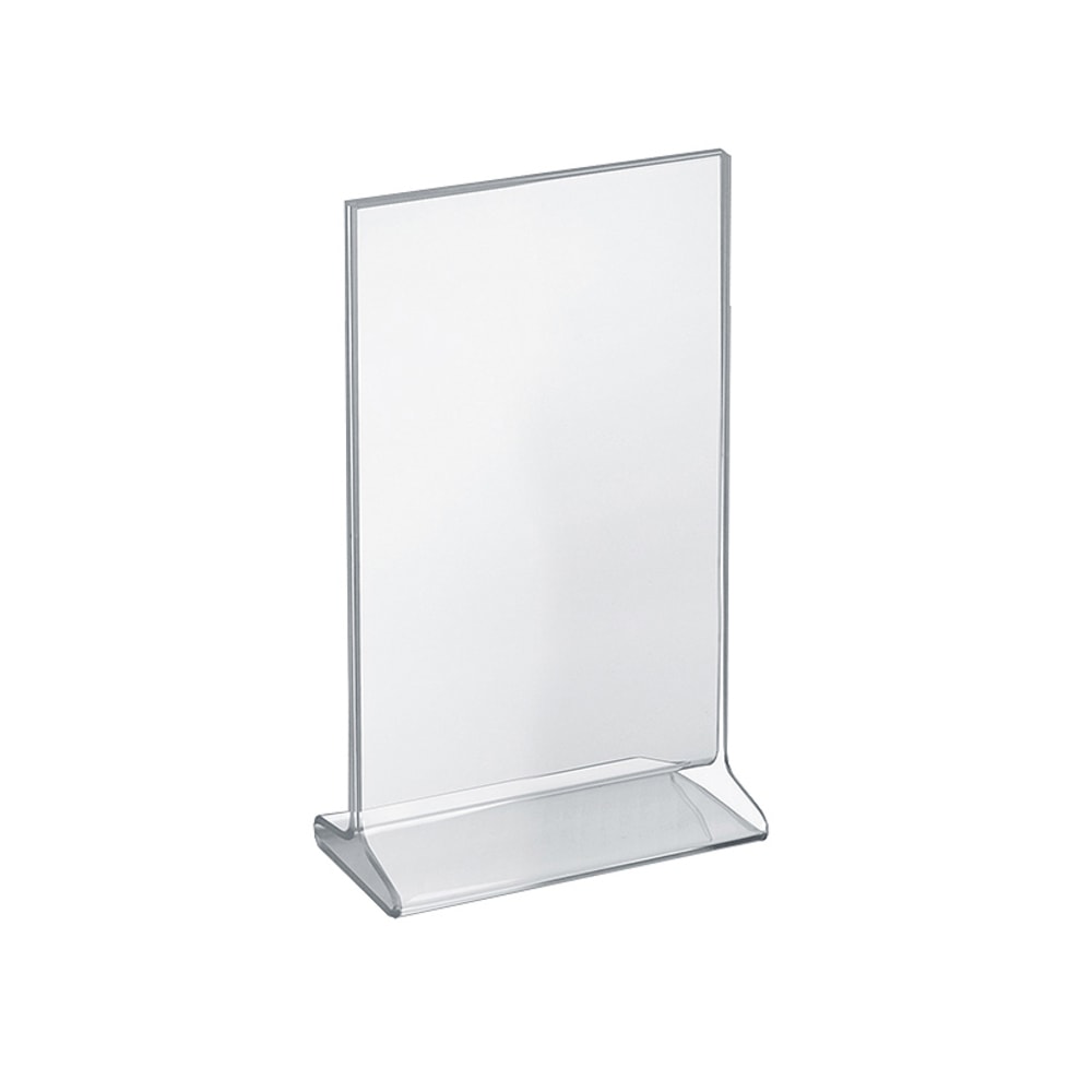 Azar Displays Acrylic Vertical 2-Sided Sign Holders, Top Loading, 11inH x 7inW x 3inD, Clear, Pack Of 10 Holders MPN:142714