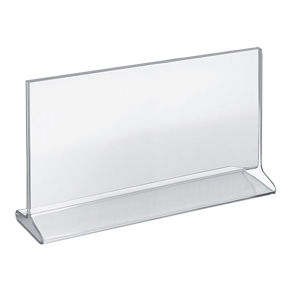Azar Displays Top-Load 2-Sided Acrylic Horizontal Sign Holders, 7in x 11in, Clear, Pack Of 10 MPN:142718