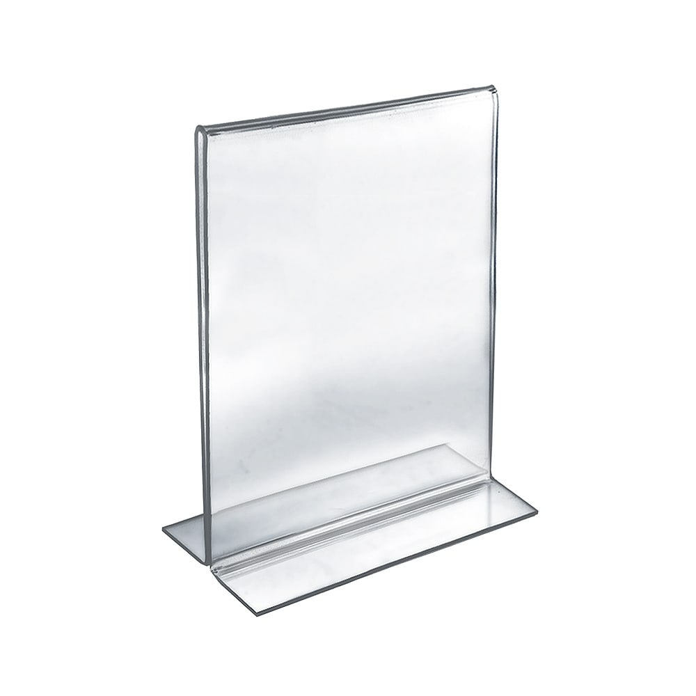 Azar Displays Double-Foot Acrylic Sign Holders, 12in x 9in, Clear, Pack Of 10 MPN:152712