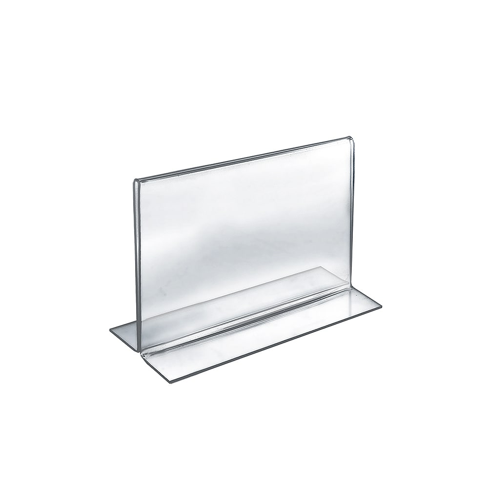 Azar Displays Double-Foot Acrylic Sign Holders, 8in x 10in, Clear, Pack Of 10 MPN:152719