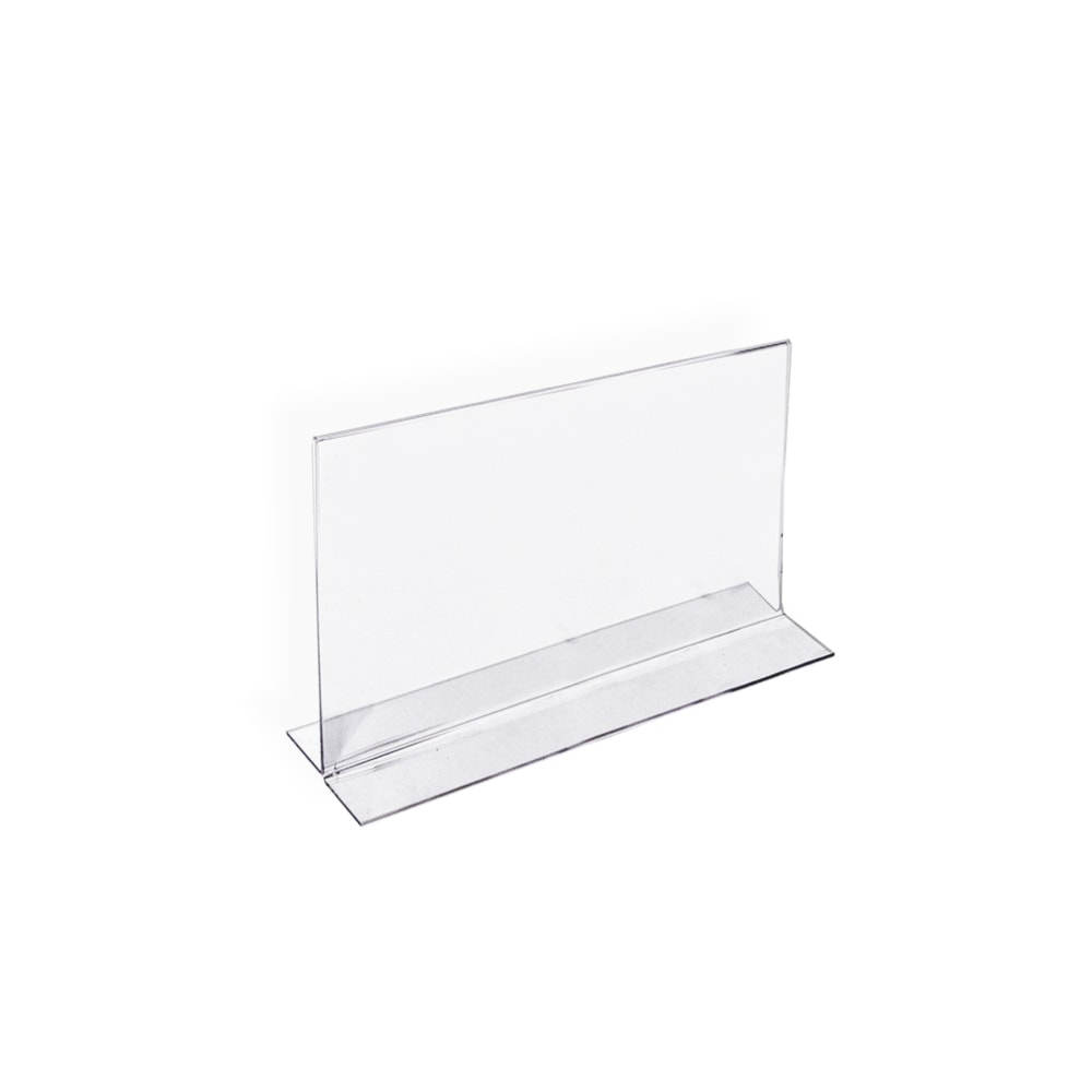 Azar Displays Double-Foot Acrylic Sign Holders, 4in x 6in, Clear, Pack Of 10 MPN:152727