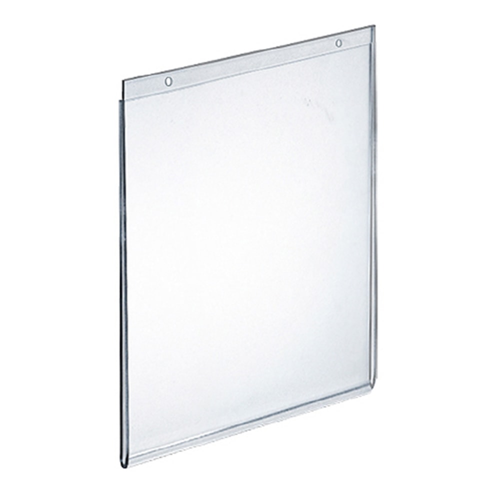 Azar Displays Wall U-Frame Vertical Sign Holders With Holes, 7in x 5-1/2in, Clear, Pack Of 10 Holders MPN:162720