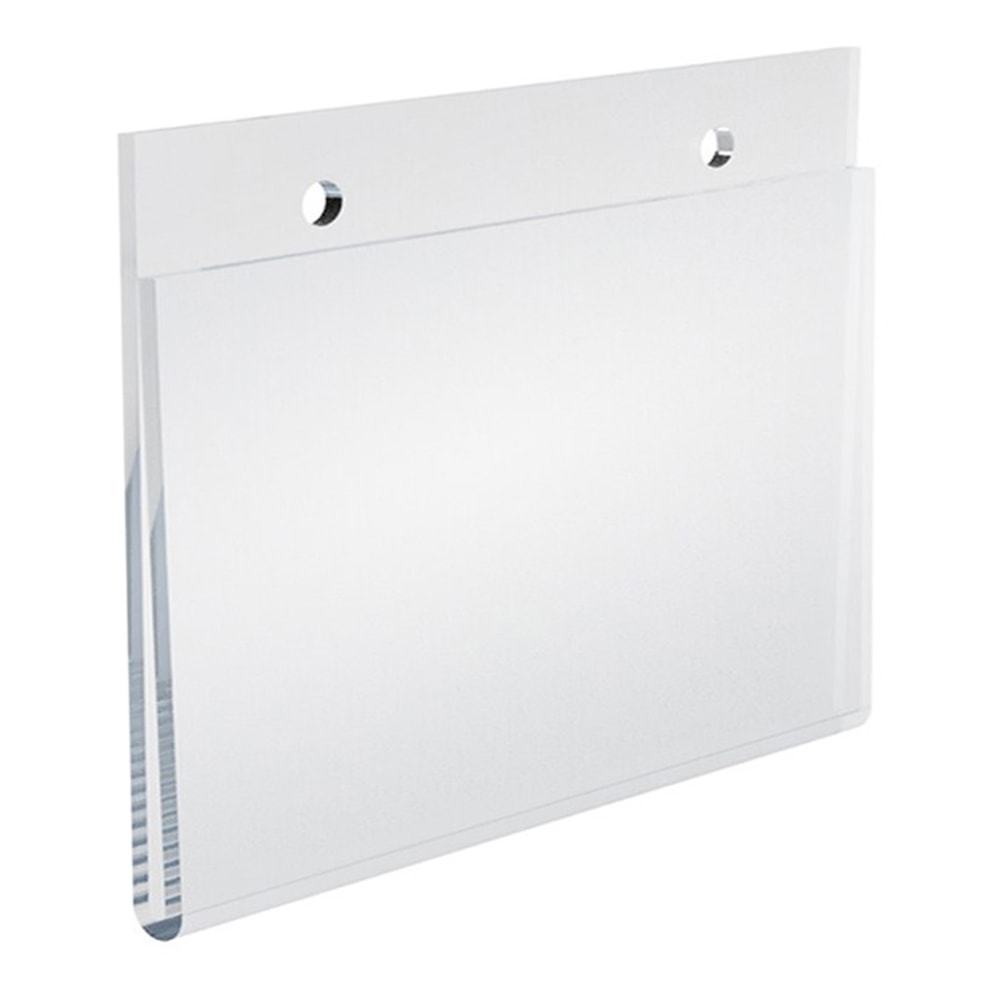Azar Displays Wall-Mount U-Frame Acrylic Sign Holders, 3 1/2in x 5in, Clear, Pack Of 10 MPN:162725