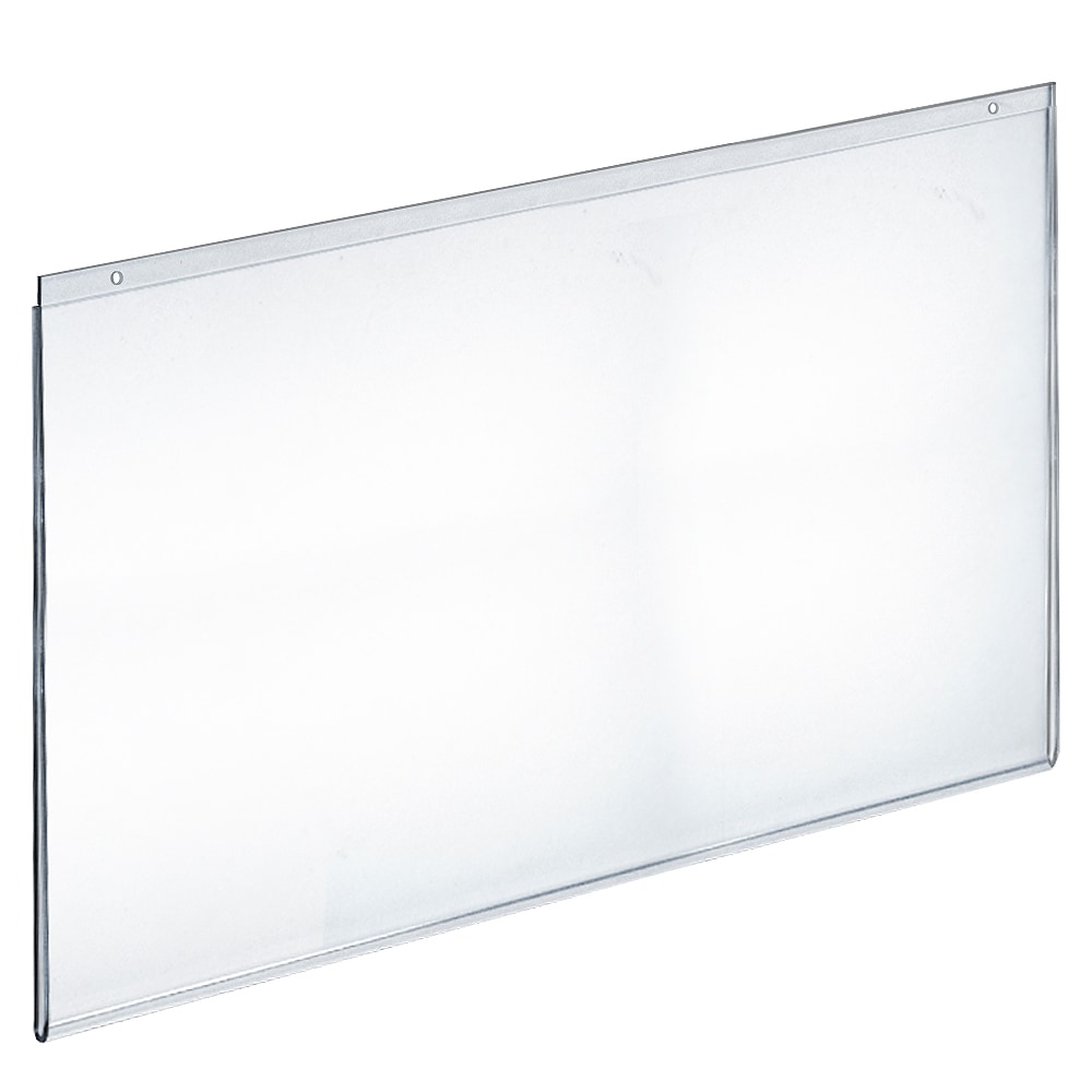 Azar Displays Wall-Mount U-Frame Acrylic Sign Holders, 17in x 22in, Clear, Pack Of 10 MPN:162729