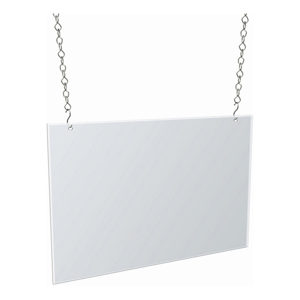 Azar Displays Horizontal Hanging Poster Frame, 11in x 17in, Clear MPN:172709