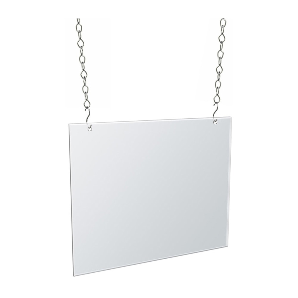 Azar Displays Horizontal Hanging Poster Frames, 11in x 14in, Clear, Pack Of 4 Frames MPN:172711
