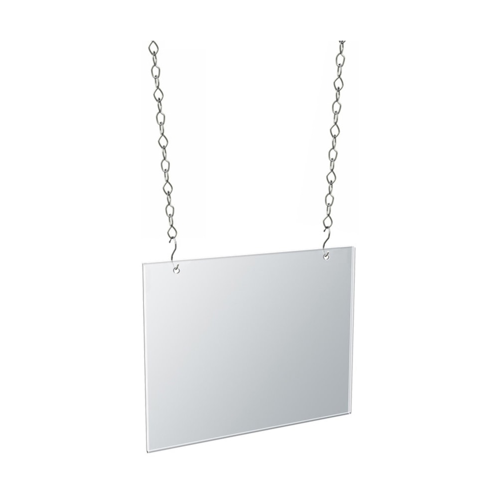 Azar Displays Horizontal Hanging Poster Frames, Letter Size, 8-1/2in x 11in, Clear, Pack Of 4 Frames MPN:172714