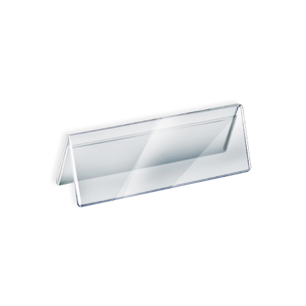 Azar Displays 2-Sided Acrylic Nameplates, 3in x 11in, Clear, Pack Of 10 MPN:192806