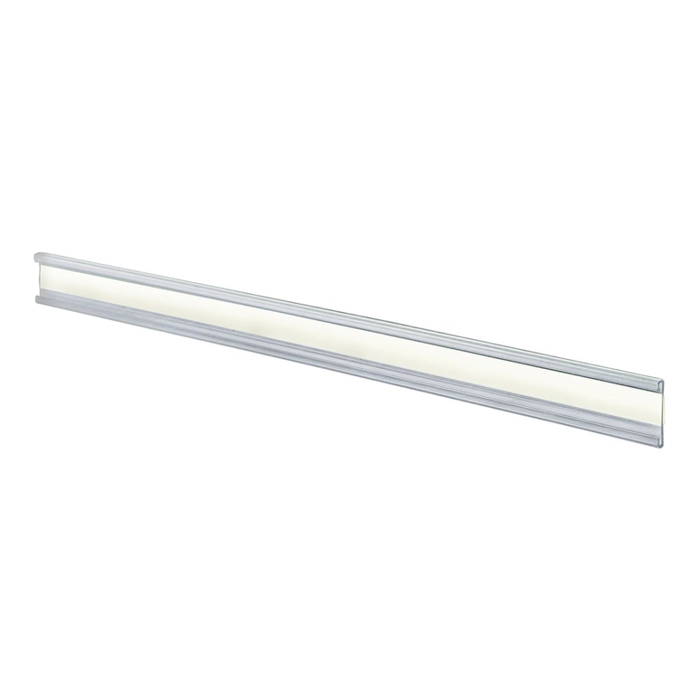 Azar Displays Acrylic Horizontal Adhesive-Back Nameplates, 1inH x 11inW x 3/8inD, Clear, Pack Of 10 Nameplates MPN:199603