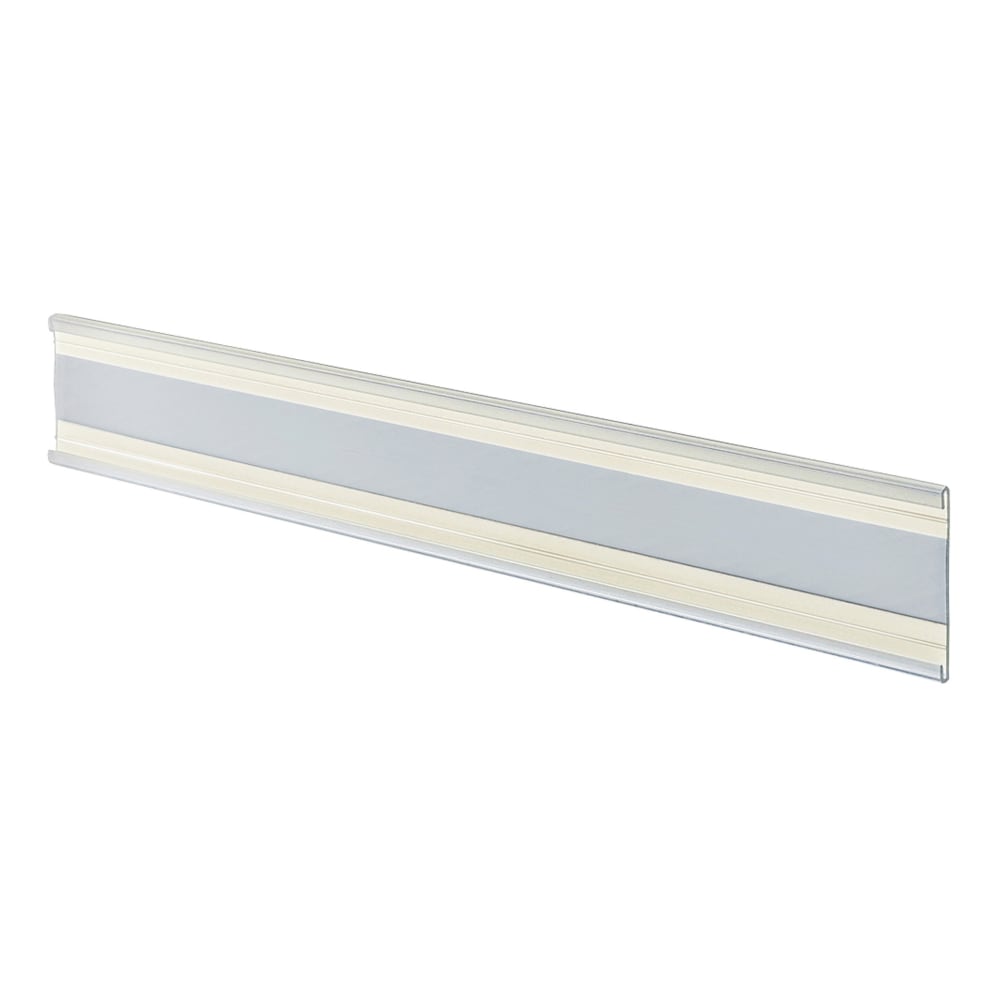 Azar Displays Acrylic Horizontal Adhesive-Back Nameplates, 2inH x 11inW x 3/8inD, Clear, Pack Of 10 Nameplates MPN:199609
