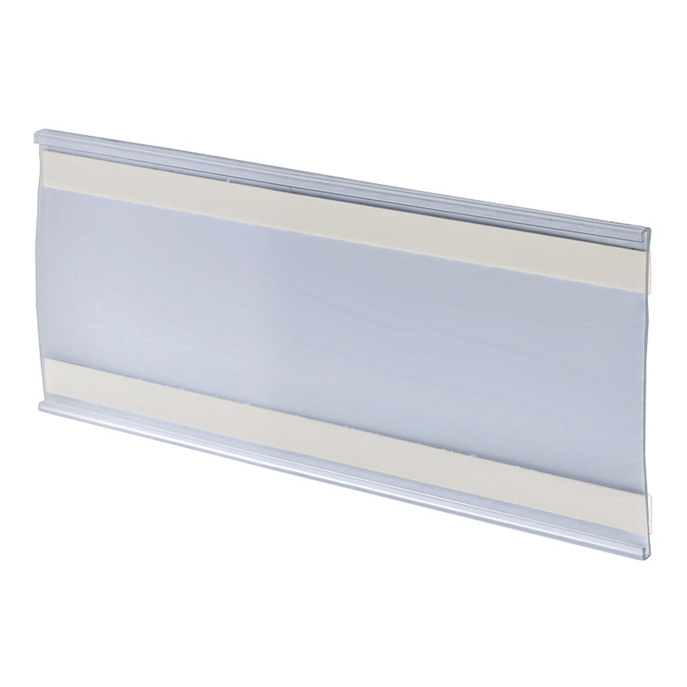 Azar Displays Acrylic Horizontal Adhesive-Back Nameplates, 4inH x 8-1/2inW x 3/8inD, Clear, Pack Of 10 Nameplates MPN:199614