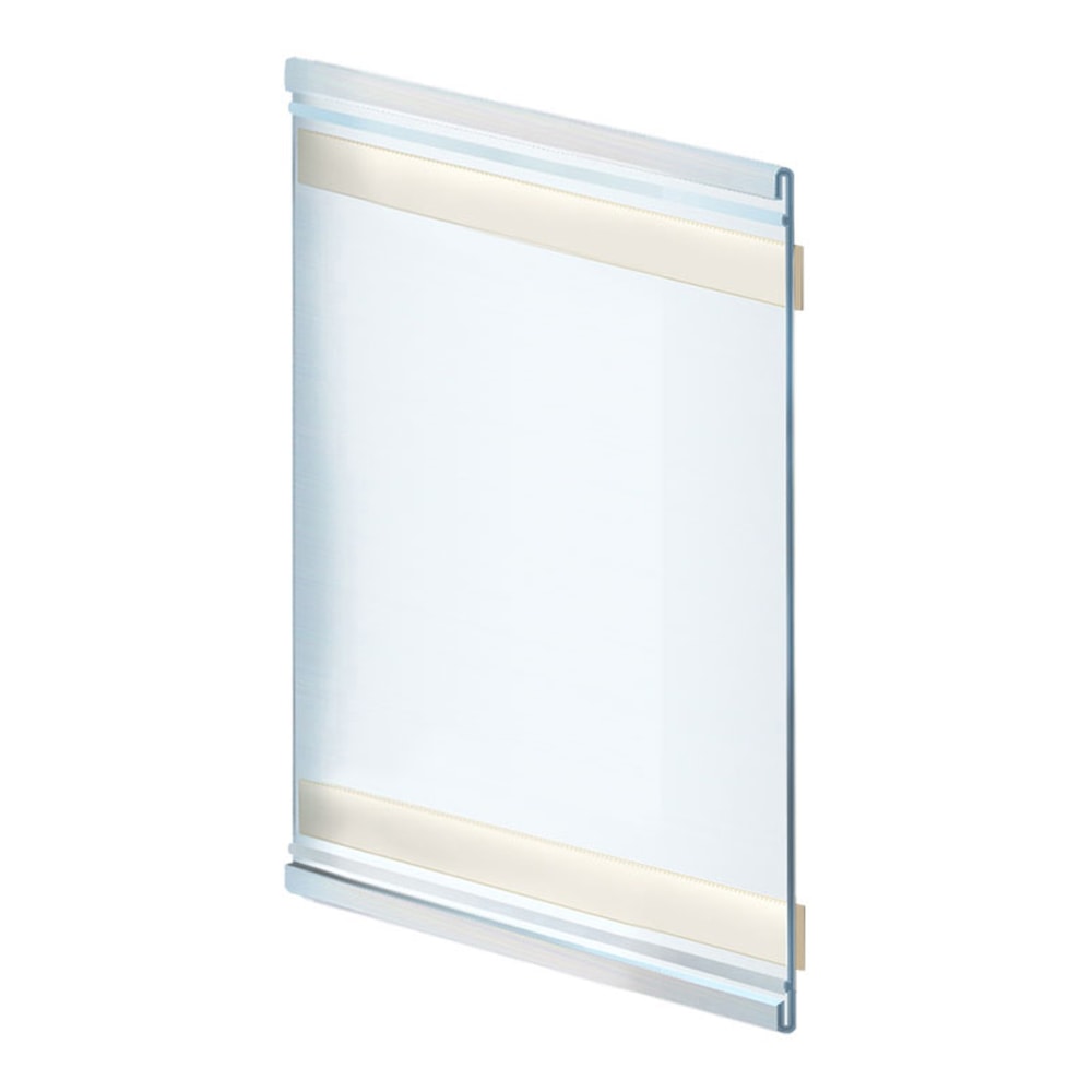 Azar Displays Acrylic Vertical Adhesive-Back Nameplates, 8inH x 6inW x 3/8inD, Clear, Pack Of 10 Nameplates MPN:199627