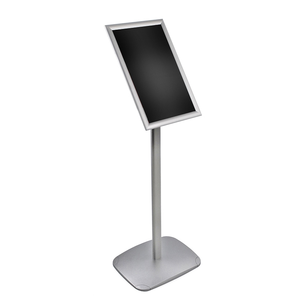 Azar Displays Snap-Frame Steel Vertical/Horizontal Sign Holder, Metal Stand, 17in x 11in, Silver MPN:300242-SLV