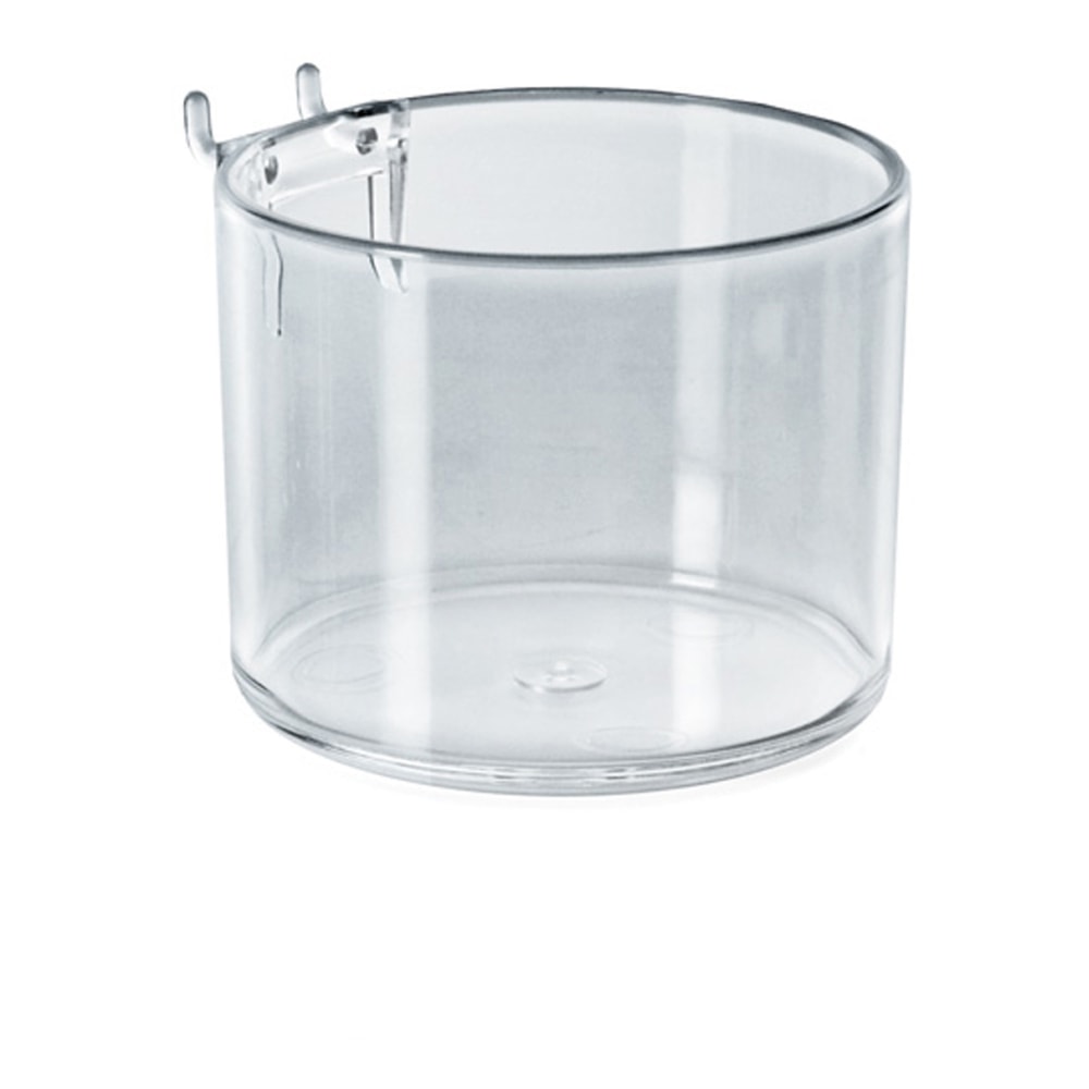 Azar Displays Cups For Pegboard/Slatwall, Plastic U-Hook, Small Size, 3 1/4in x 4in, Clear, Pack Of 10 MPN:224051