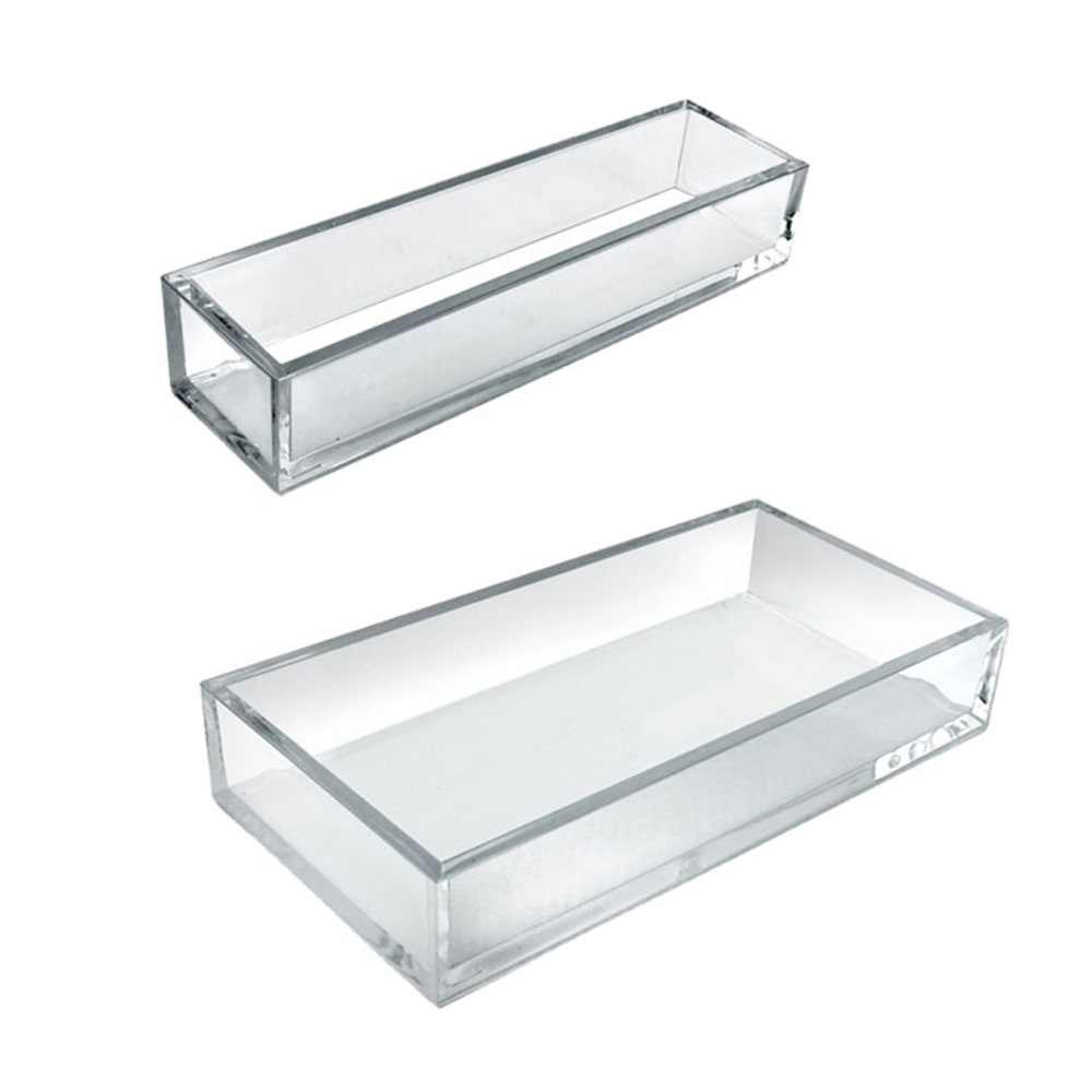Azar Displays Deluxe Tray 3-Piece Set, Narrow Trays/Large Tray, Clear MPN:556222