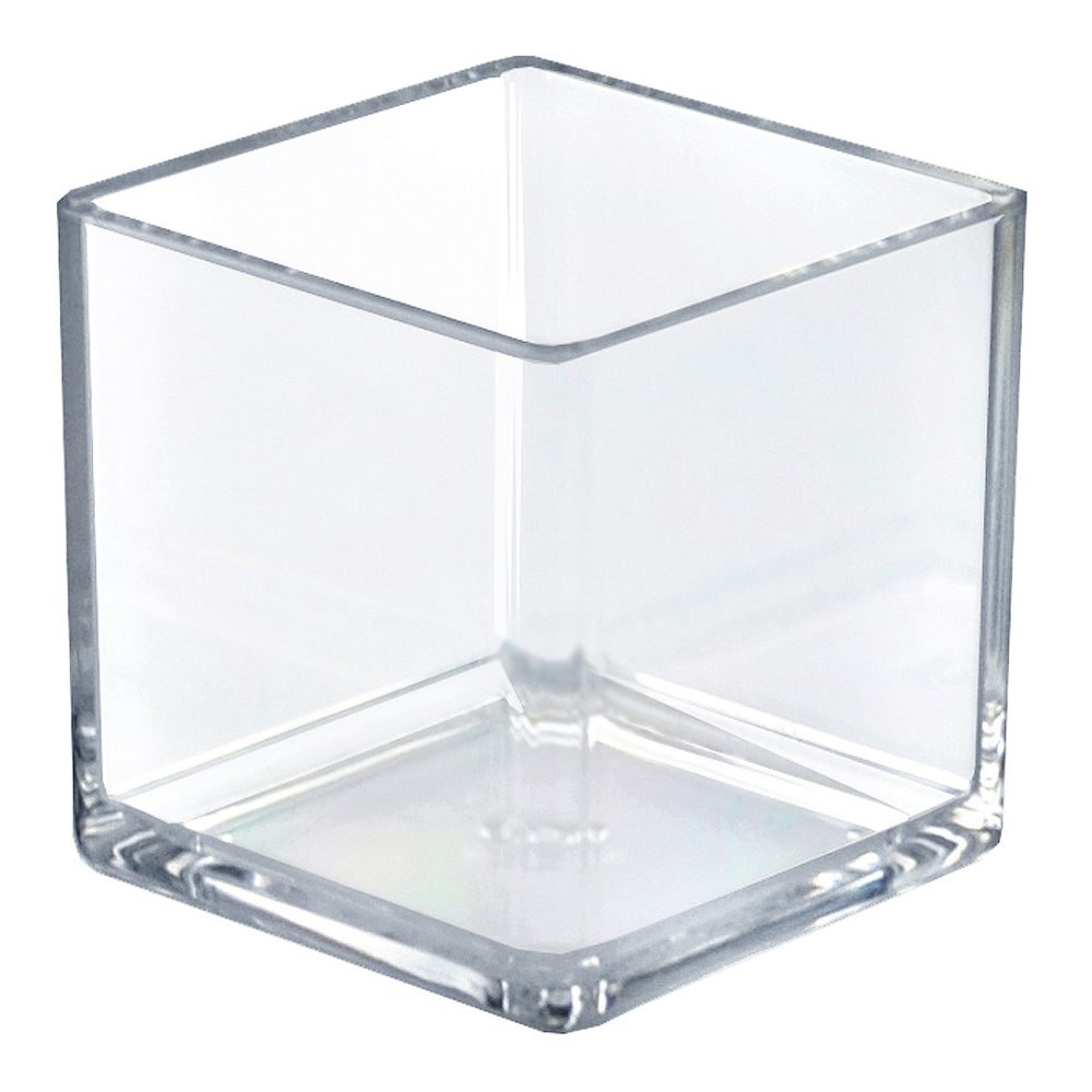 Azar Displays Deluxe Cube Bins, Small Size, 4in x 4in x 4in, Clear, Pack Of 4 MPN:556304