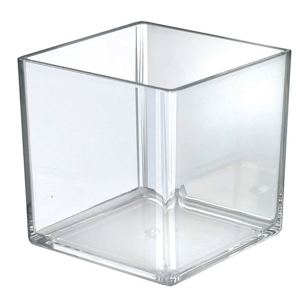 Azar Displays Deluxe Cube Bins, Small Size, 6in x 6in x 6in, Clear, Pack Of 4 MPN:556306