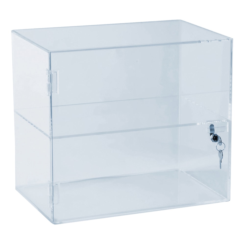 Azar Displays Lockbox Countertop Display Case, 12-1/4inH x 14inW x 9inD, Clear MPN:255400