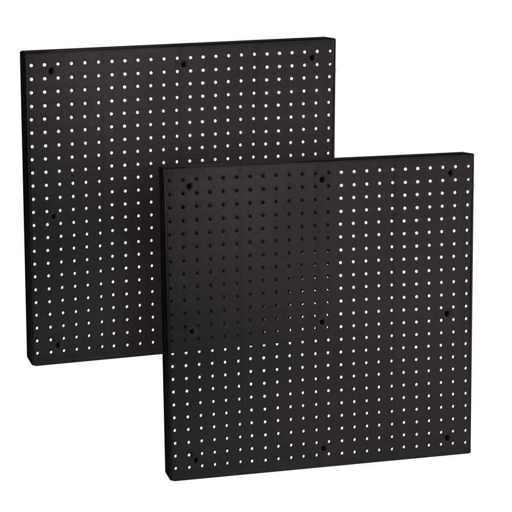 Azar Displays Styrene Pegboard Wall Panels, 24inH x 24inW x 7/8inD, Black, Pack Of 2 Wall Panels MPN:772424-BLK-2PK
