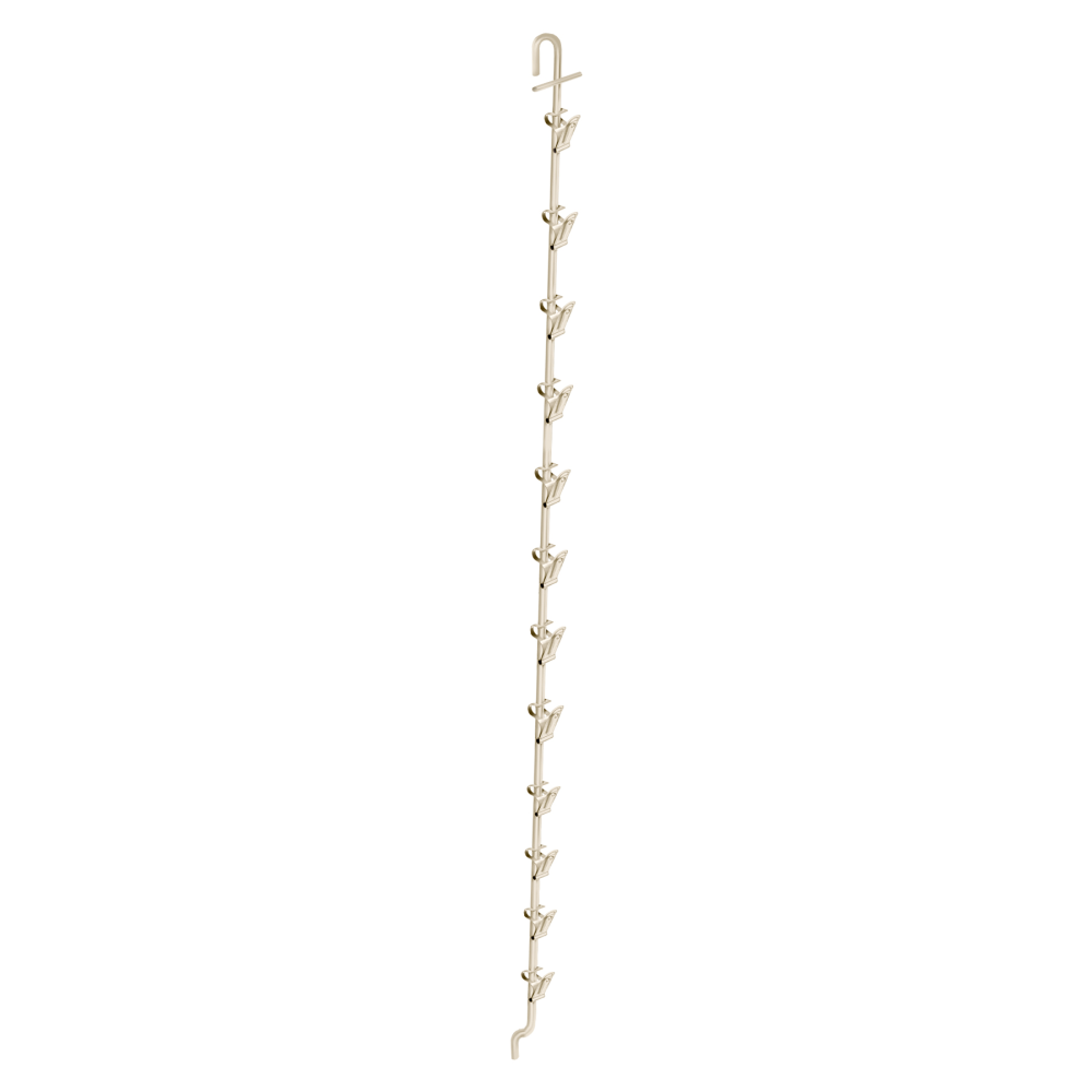 Azar Displays 12-Station Metal Display Rods With Round Tops, 32-1/2in x 1/4in, Almond, Pack Of 10 Rods MPN:800300